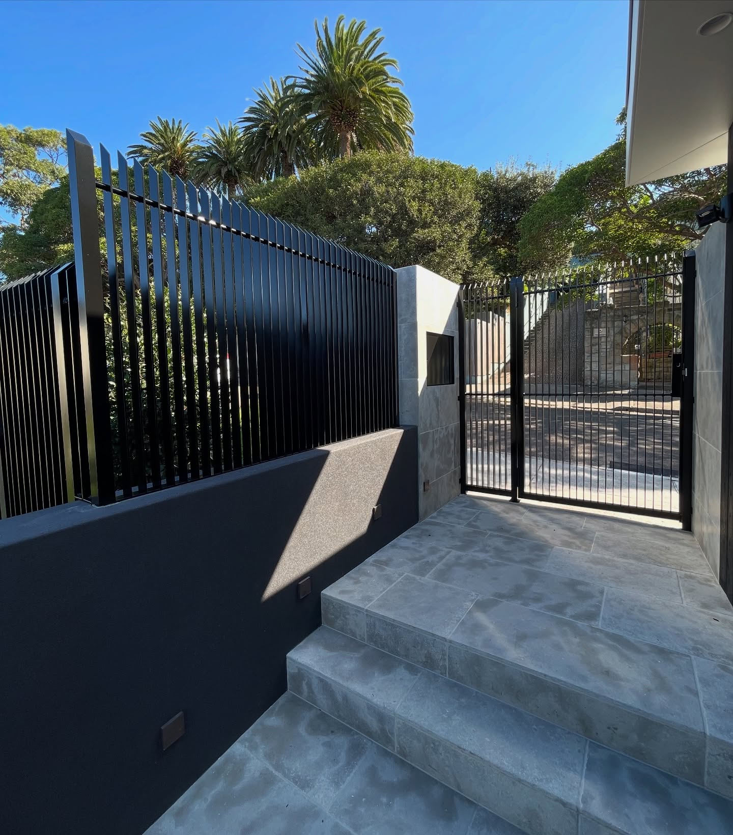 timber fence spray painting