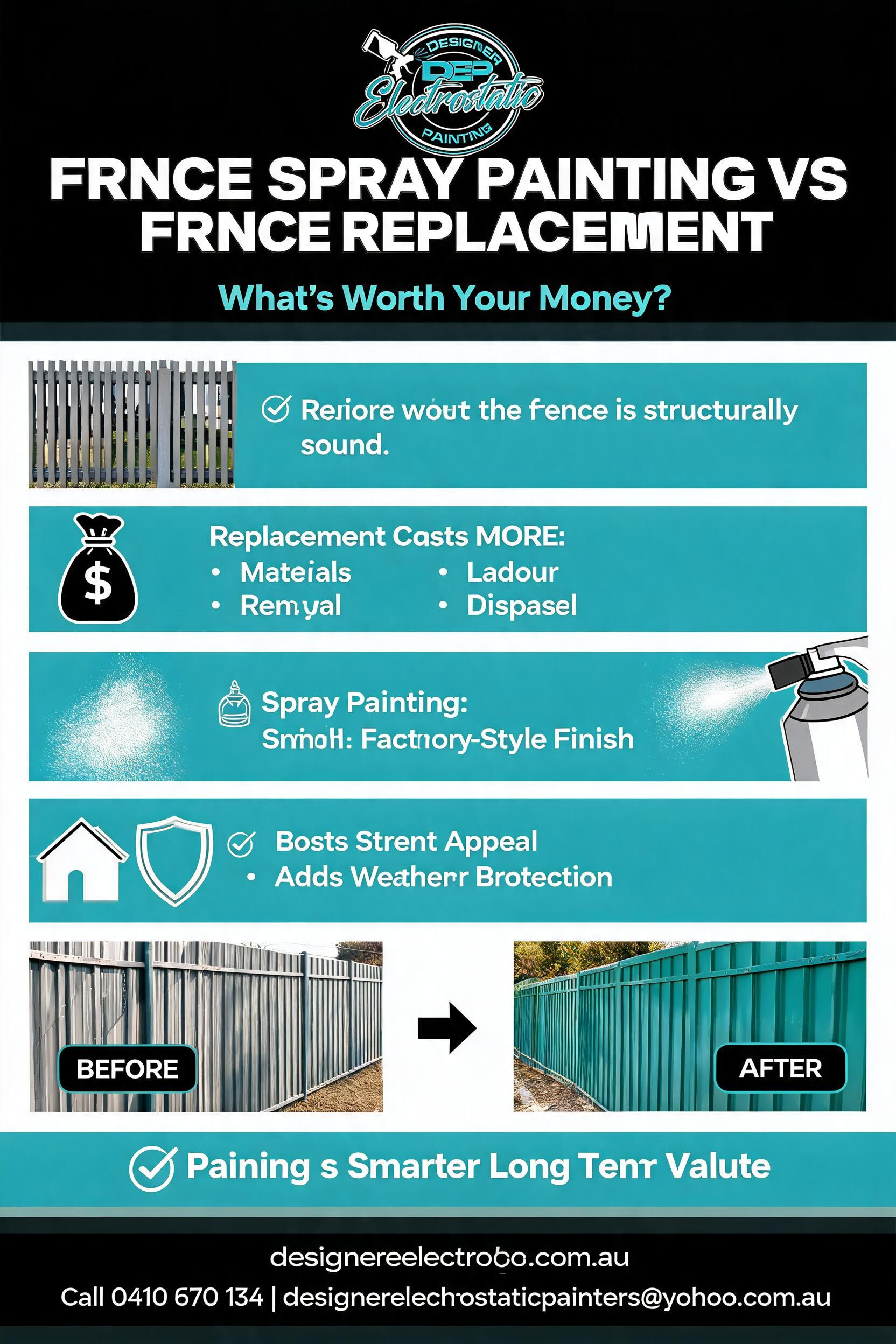 fence spray painting