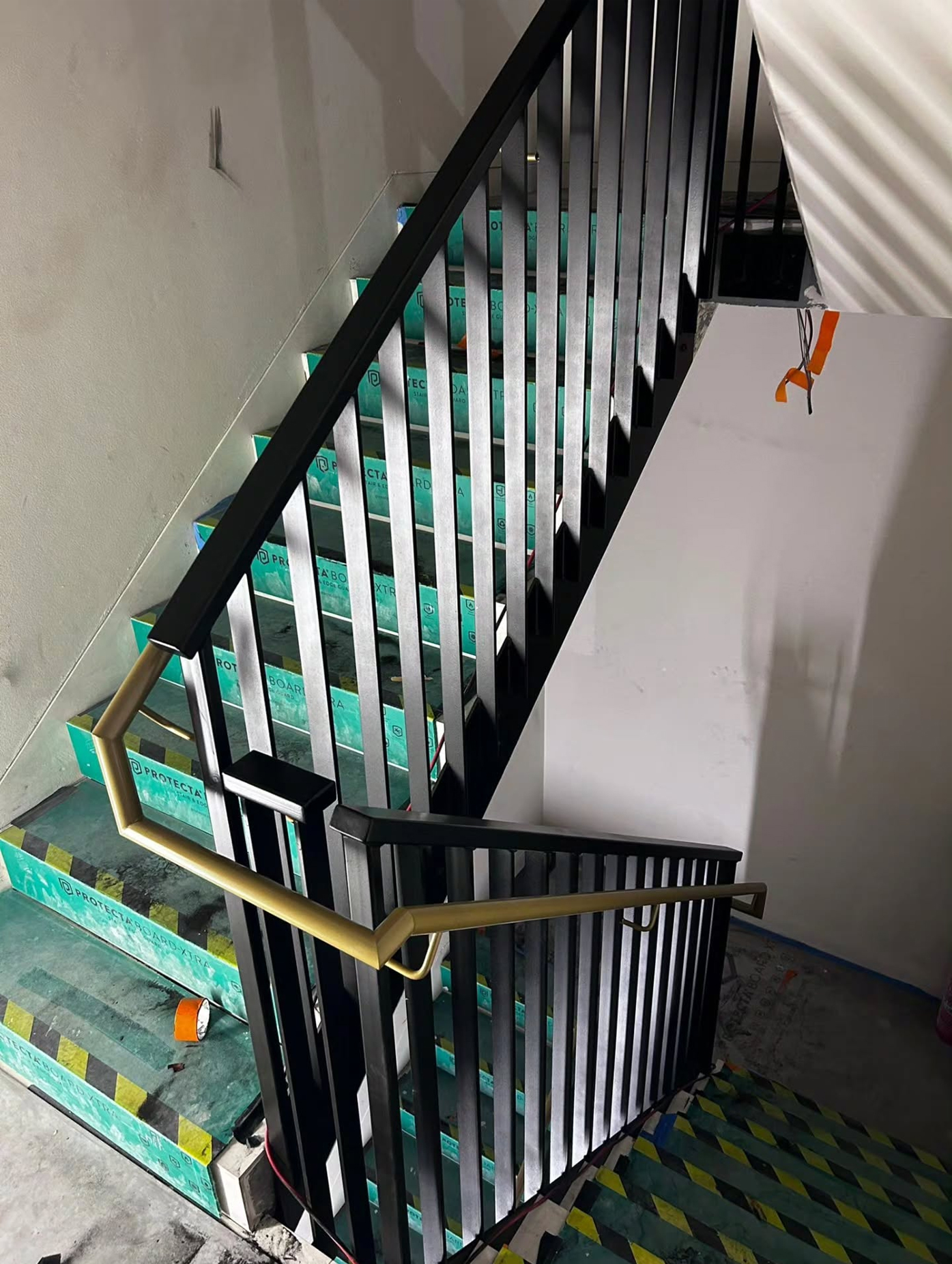 Stair Railing Spray Painting