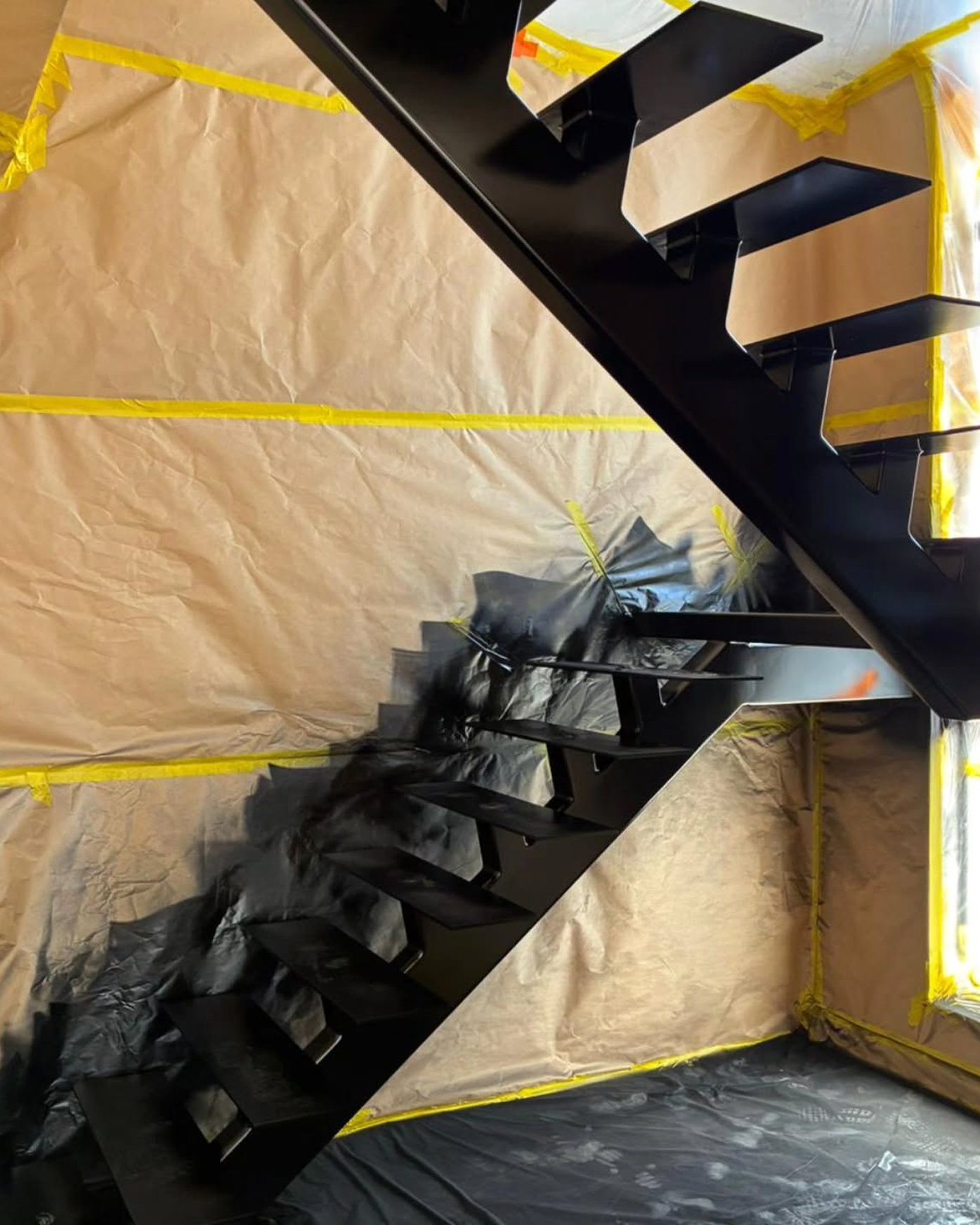 Staircase Spray Painting