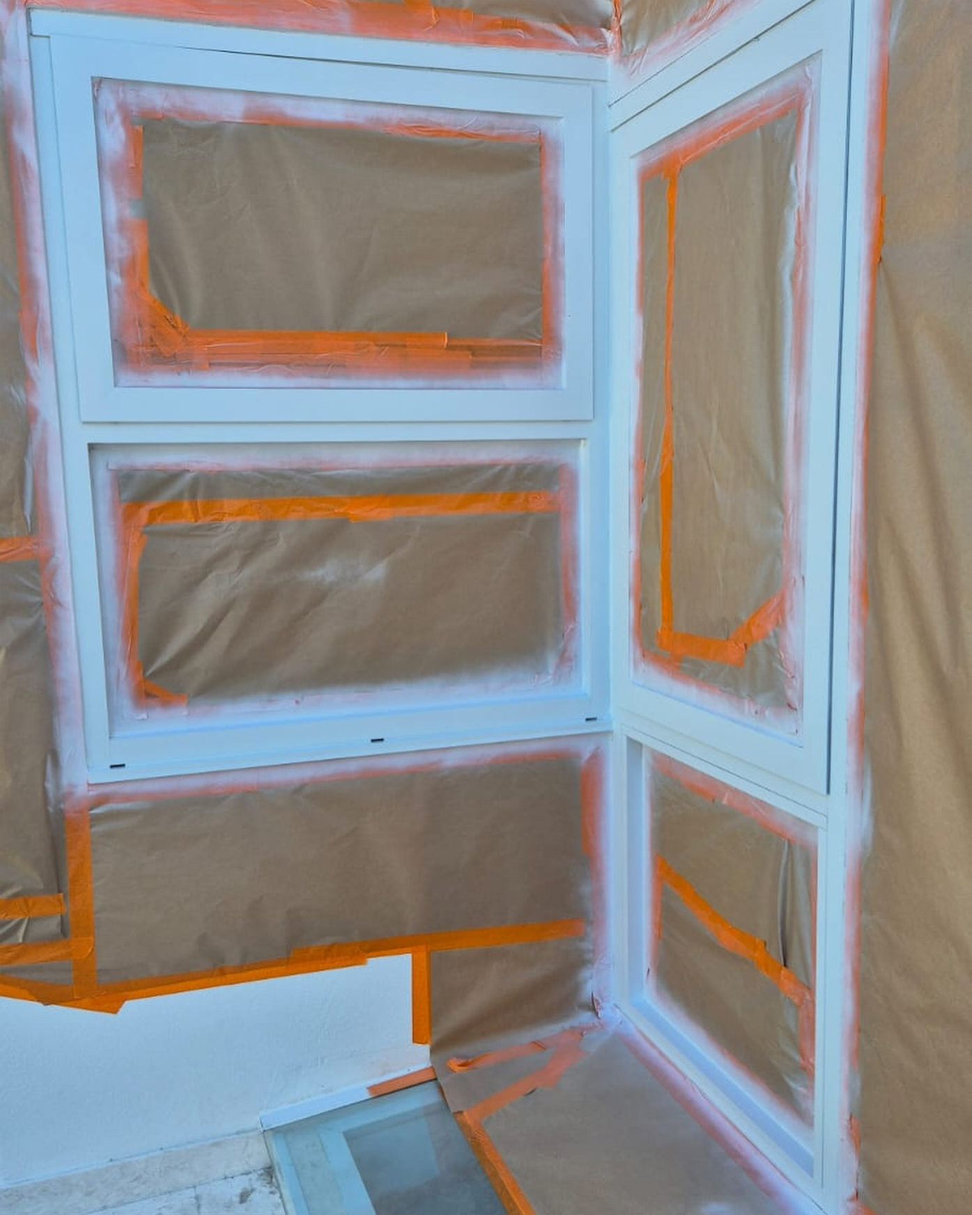 Window Frame Spray Painting